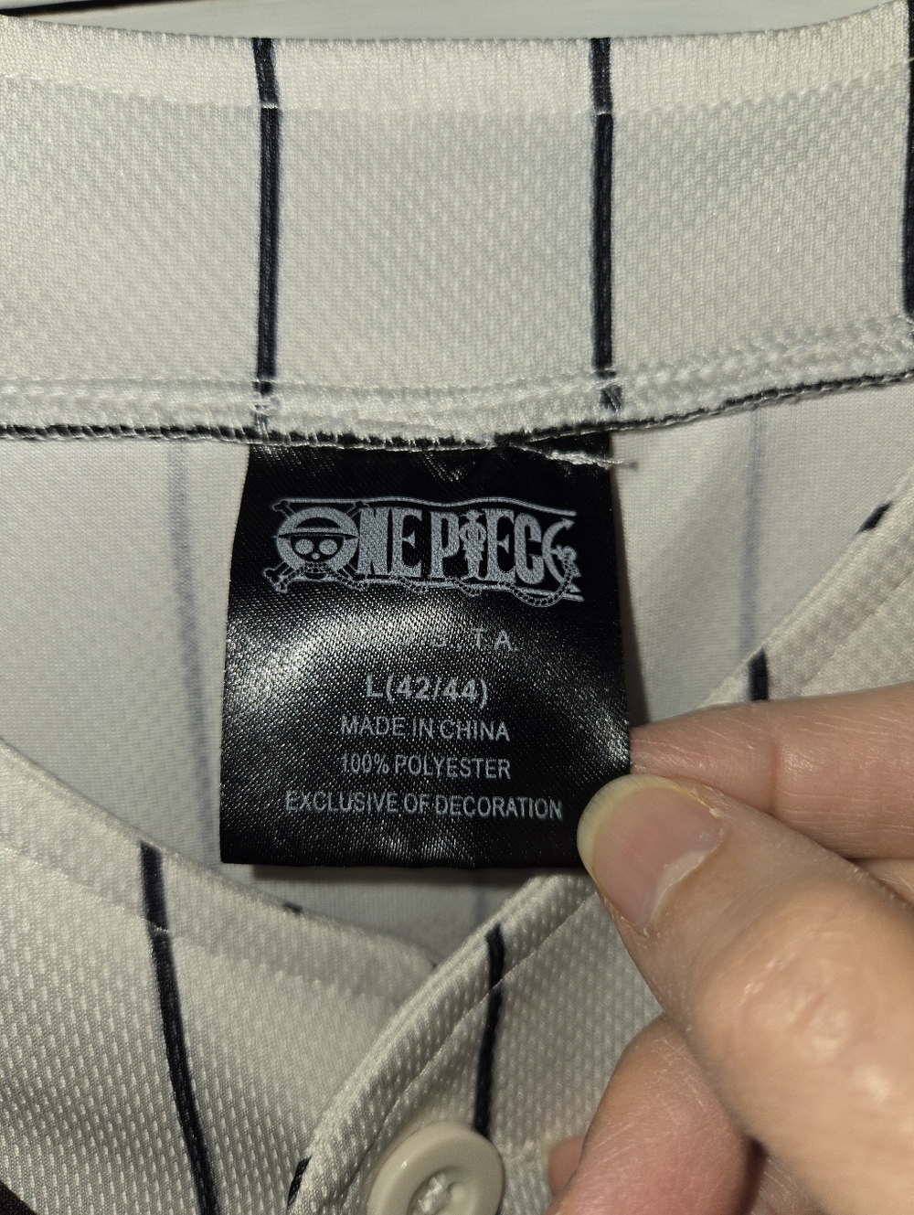 Onepiece Straw Hat Crew Men's L Luffy Baseball Jersey - Picture 8 of 15